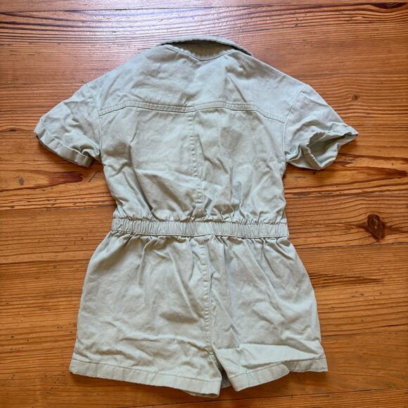 Derek Heart mint green smily face patch short sleeve girls romper SIZE 6 - Picture 6 of 6